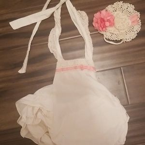 Ricrac Ruffle bubble with headband